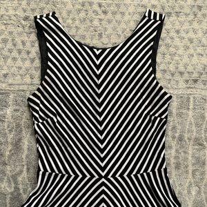 Striped peplum top